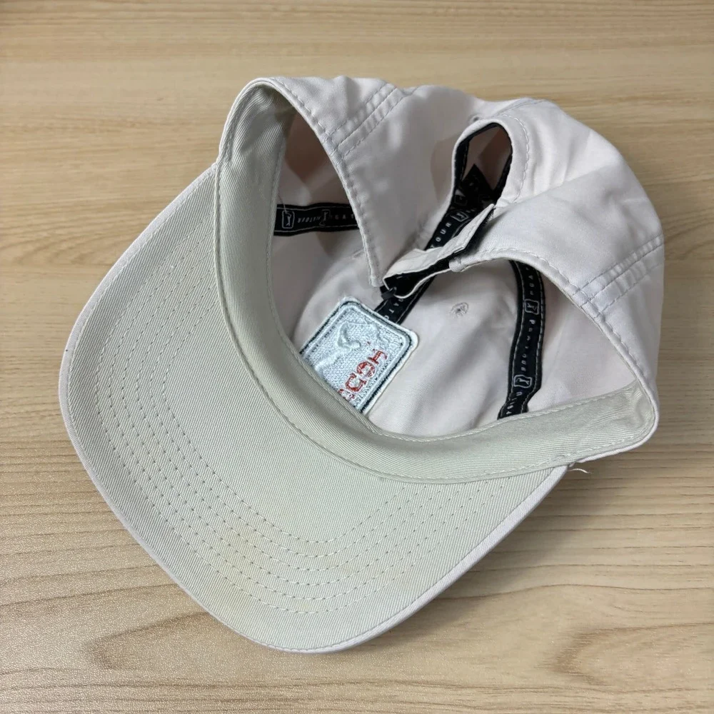 PGA Hat Cap Strap Back Brown Tan‎ Professional Golf Golfing Performance